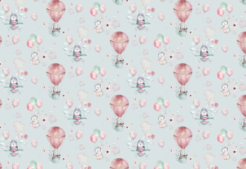 Fototapeta dla dzieci króliczki balony fsd112.jpg