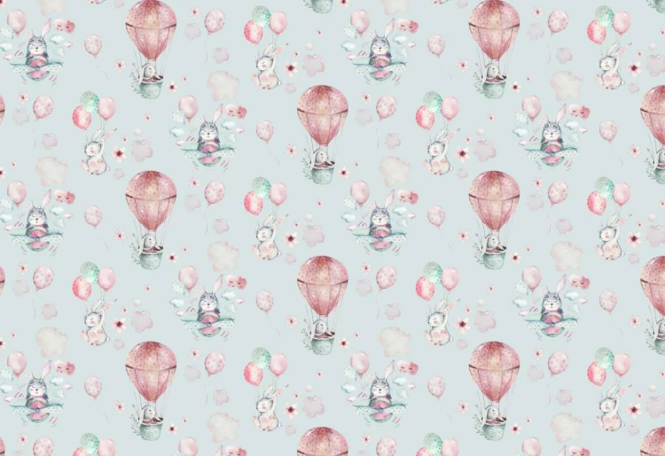 Fototapeta dla dzieci króliczki balony fsd112.jpg