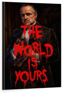 obraz Ojciec Chrzestny The World Is Yours Pop Art Graffiti – Edycja Premium | Biznes i Motywacja
