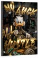  Obraz Sknerus Pop Art Motywacja Biuro Walcz Kaczka no luck no hustle – Edycja Premium | Biznes i Motywacja