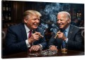 obraz Trump and Biden Smoking Cygara Whisky Gabinet Gentleman Club – Edycja Premium | Biznes i Motywacja