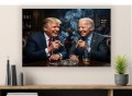 obraz Trump and Biden Smoking Cygara Whisky Gabinet Gentleman Club – Edycja Premium | Biznes i Motywacja