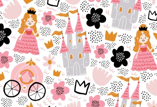 Fototapeta dla dzieci księżniczka zamek fsd118