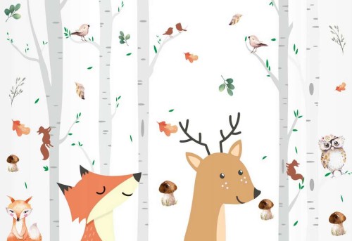 Fototapeta dla dzieci las lis sarenka  fsd167