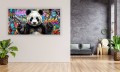 Obraz Pop Art: Panda z Pistoletem Loft – Graffiti Urban Art