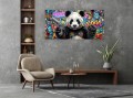 Obraz Pop Art: Panda z Pistoletem Loft – Graffiti Urban Art