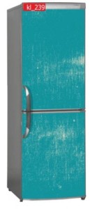 Naklejka, Okleina Laminowana na Lodówkę Przytarta Farba Tkanina