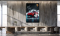 Obraz PORSCHE 911 GT3 RS Czerwone Just Do It Motywacyjny – Nowoczesna Sztuka Loft Street Art – Edycja Premium