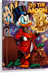 Obraz SKNERUS MCKWACZ Bitcoin Money Art Kryptowaluty – Nowoczesny Luksusowy Pop Art do Biura i Salonu – Edycja Premium