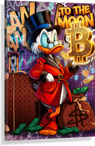 Obraz SKNERUS MCKWACZ Bitcoin Money Art Kryptowaluty – Nowoczesny Luksusowy Pop Art do Biura i Salonu – Edycja Premium