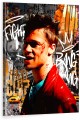OBRAZ Na Płótnie Podziemny Krąg – Brad Pitt Street Art