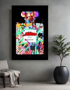 Obraz Pop Art Chanel No 5 – Fashion Street Art Glamour Graffiti