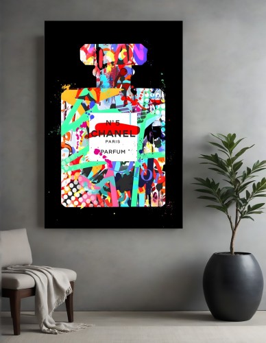 Obraz Pop Art Chanel No 5 – Fashion Street Art Glamour Graffiti