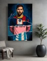 OBRAZ Leo Messi GOAT – Football Club Collage Premium Legenda Piłki Nożnej 