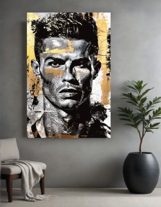  Obraz Cristiano Ronaldo Gold Splashes – Luxury Football Icon Premium
