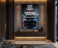 Obraz AUDI RS5 HUSTLE GRIND DOMINATE Motywacyjny – Nowoczesna Sztuka Loft Street Art do Biura i Salonu