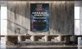 Obraz AUDI RS5 HUSTLE GRIND DOMINATE Motywacyjny – Nowoczesna Sztuka Loft Street Art do Biura i Salonu