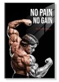 Obraz ARNOLD SCHWARZENEGGER No Pain No Gain Motywacyjny – Nowoczesna Sztuka Loft Fitness do Domowej Siłowni i Biura – Edycja Premium