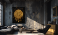 Obraz BITCOIN Liquid Gold na Czarnym Marmurze – Nowoczesny Luksusowy Pop Art Money do Biura i Salonu – Edycja Premium