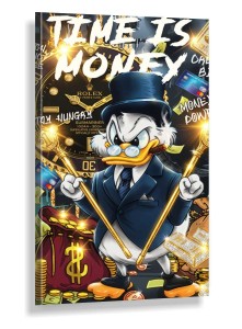Obraz SKNERUS MCKWACZ Billionaire Duck Time Is Money – Nowoczesny Luksusowy Pop Art do Biura i Salonu – Edycja Premium