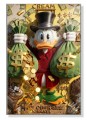 Obraz SKNERUS MCKWACZ Golden Scrooge The Other Side – Nowoczesny Luksusowy Pop Art Money z Monetami Chanel i Diabłem Tasmańskim – Edycja Premium