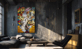 Obraz KRÓLIK BUGS The World Is Yours Pop Art Motywacyjny – Nowoczesna Sztuka Loft Street Art – Edycja Premium