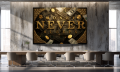 Obraz MONEY NEVER SLEEPS Motywacyjny Złote Dolary – Nowoczesna Sztuka Pop Art – Edycja Premium