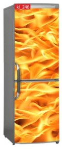 Naklejka, Okleina Laminowana na Lodówkę Płomienie Ogień