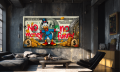 Obraz SKNERUS MCKWACZ No Money No Funny Banknot Rolex – Nowoczesny Luksusowy Pop Art Money do Biura i Salonu – Edycja Premium