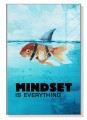 Obraz MINDSET IS EVERYTHING Rekin Złota Rybka – Nowoczesna Sztuka Motywacyjna Loft do Biura i Salonu – Edycja Premium