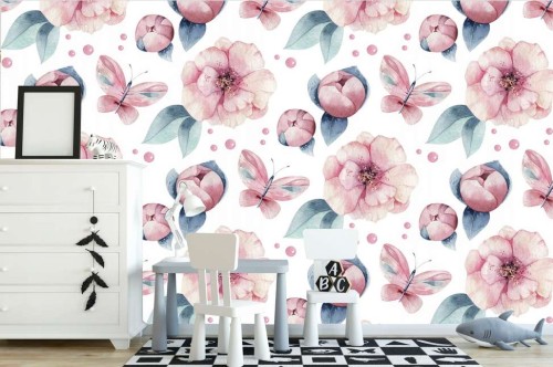 Fototapeta dla dzieci motyl kwiaty-fsd125.jpg