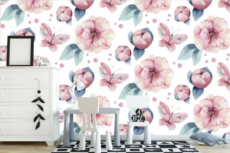 Fototapeta dla dzieci motyl kwiaty-fsd125.jpg