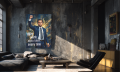 Obraz WILK Z WALL STREET Hard Work Beats Talent Jordan Belfort – Nowoczesna Sztuka Motywacyjna Loft do Biura i Salonu – Edycja Premium