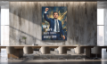 Obraz WILK Z WALL STREET Hard Work Beats Talent Jordan Belfort – Nowoczesna Sztuka Motywacyjna Loft do Biura i Salonu – Edycja Premium