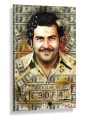 Obraz PABLO ESCOBAR Akwarela Mafia Money Art – Nowoczesna Sztuka Loft z Dolarami i Napisem Medellin – Edycja Premium