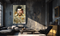 Obraz PABLO ESCOBAR Akwarela Mafia Money Art – Nowoczesna Sztuka Loft z Dolarami i Napisem Medellin – Edycja Premium