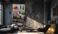 Obraz WILK Z WALL STREET I Chose Rich Every Time Leonardo DiCaprio Lamborghini – Nowoczesny Luksusowy Pop Art Money do Biura – Edycja Premium