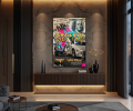 Obraz WILK Z WALL STREET I Chose Rich Every Time Leonardo DiCaprio Lamborghini – Nowoczesny Luksusowy Pop Art Money do Biura – Edycja Premium