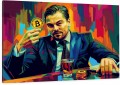 Obraz LEONARDO BITCOIN Wilk z Wall Street OBRAZ Motywacyjny Biznes Pop Art