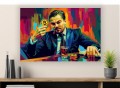 Obraz LEONARDO BITCOIN Wilk z Wall Street OBRAZ Motywacyjny Biznes Pop Art