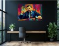 Obraz LEONARDO BITCOIN Wilk z Wall Street OBRAZ Motywacyjny Biznes Pop Art