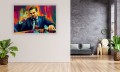 Obraz LEONARDO BITCOIN Wilk z Wall Street OBRAZ Motywacyjny Biznes Pop Art