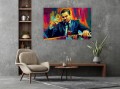 Obraz LEONARDO BITCOIN Wilk z Wall Street OBRAZ Motywacyjny Biznes Pop Art