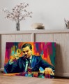 Obraz LEONARDO BITCOIN Wilk z Wall Street OBRAZ Motywacyjny Biznes Pop Art