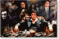 Obraz MAFIA KINGS Ojciec Chrzestny Scarface JOKER Wilk z Wall Street