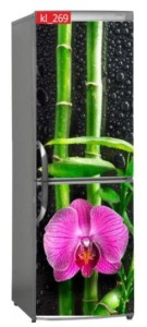 Naklejka, Okleina Laminowana na Lodówkę Bambus Kwiaty