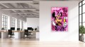 Obraz MYSZKA MINNIE Chanel Louis Vuitton OBRAZ Pop Art Różowy Graffiti