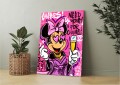 Obraz MYSZKA MINNIE Chanel Louis Vuitton OBRAZ Pop Art Różowy Graffiti