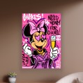 Obraz MYSZKA MINNIE Chanel Louis Vuitton OBRAZ Pop Art Różowy Graffiti