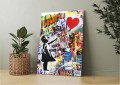 Obraz DZIEWCZYNKA Z BALONIKIEM Banksy OBRAZ Pop Art Keep Smiling Graffiti